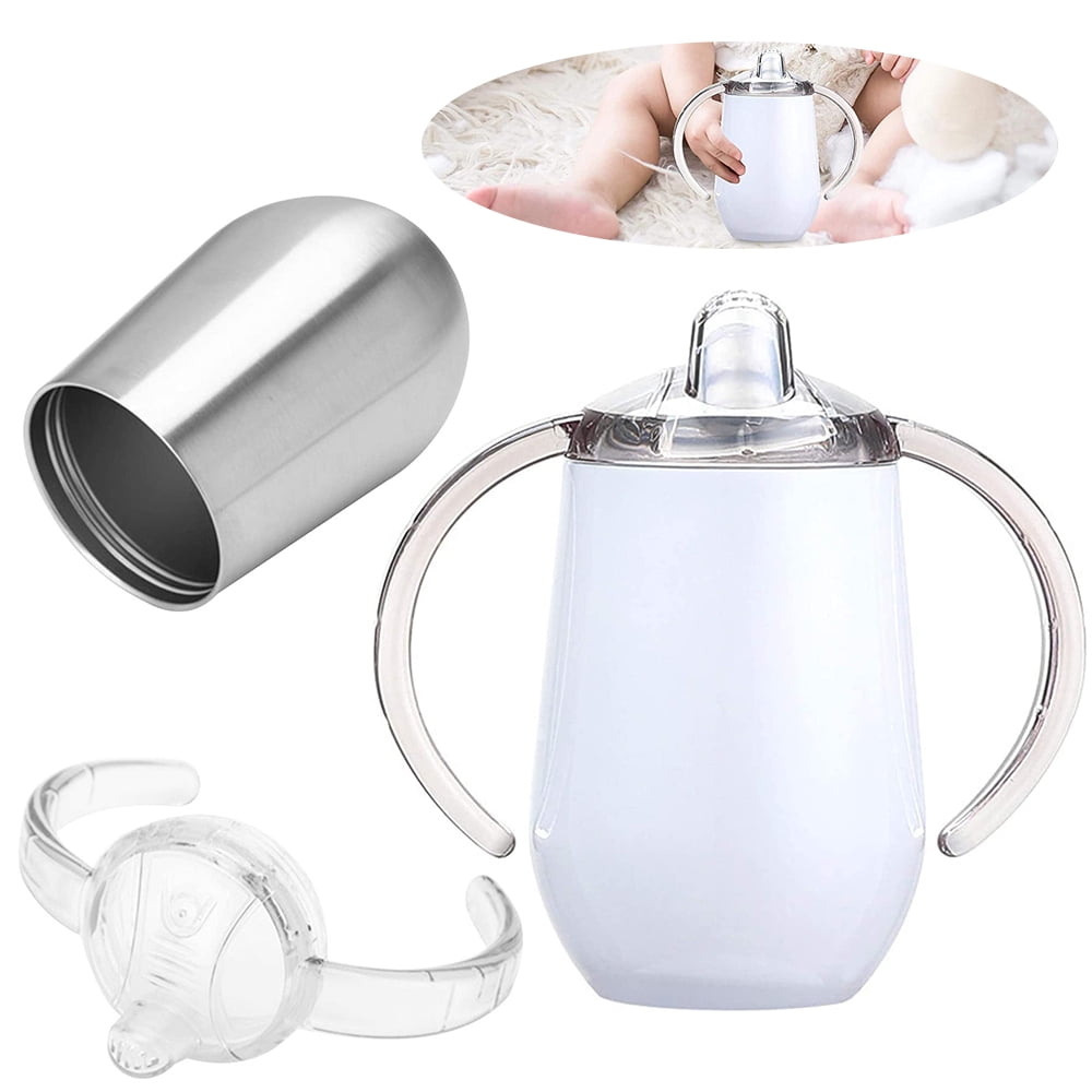 Beach White Stainless Steel Sippy Cup