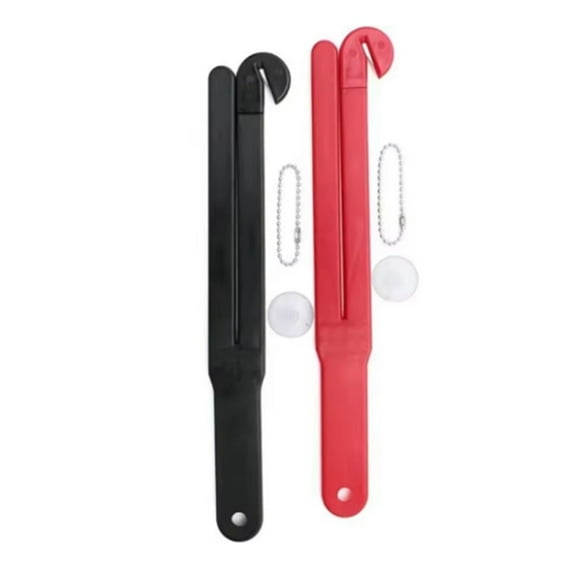 2pcs Food Bag Opener Plastic Professional Food Pouch Cutter Effortless Safe Snack Bag Cutter Outdoor,2 * Food Bag Pouch Cutter Openers,Black & Red