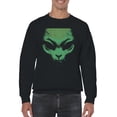 thumbnail image 2 of Alien Face Grunge Graphic Men's Sweatshirt, 2 of 3