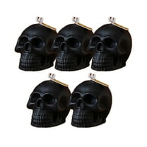 WSZZL Halloween Skull Aromatherapy Candle Ornaments, 5-Pack Soy Wax Decorative Candles for Party Centerpiece, Home Decor, and Gifts