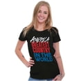 thumbnail image 4 of America Rocks Patriotic Music Lover Womens Fitted Plus Size Graphic Tee Brisco Brands 2X, 4 of 6