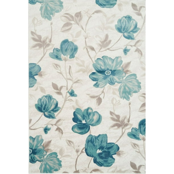 Ladole Rugs Inspiration Collection Begonia Machine Made Floral Pattern