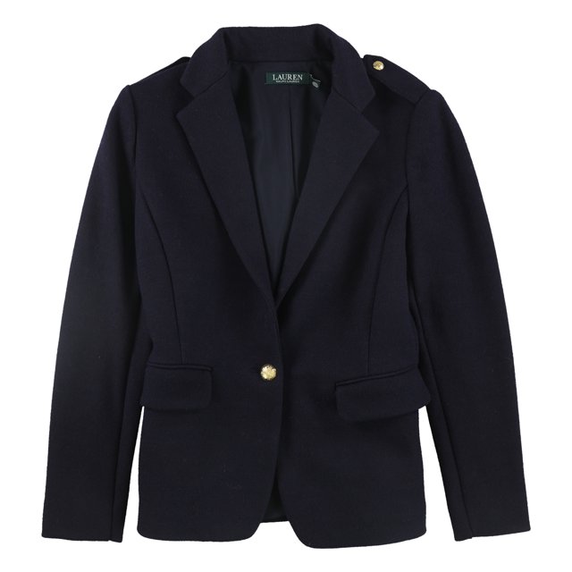 Ralph Lauren - Chaqueta de un botón para mujer, color azul, 4 Ralph Lauren un botón