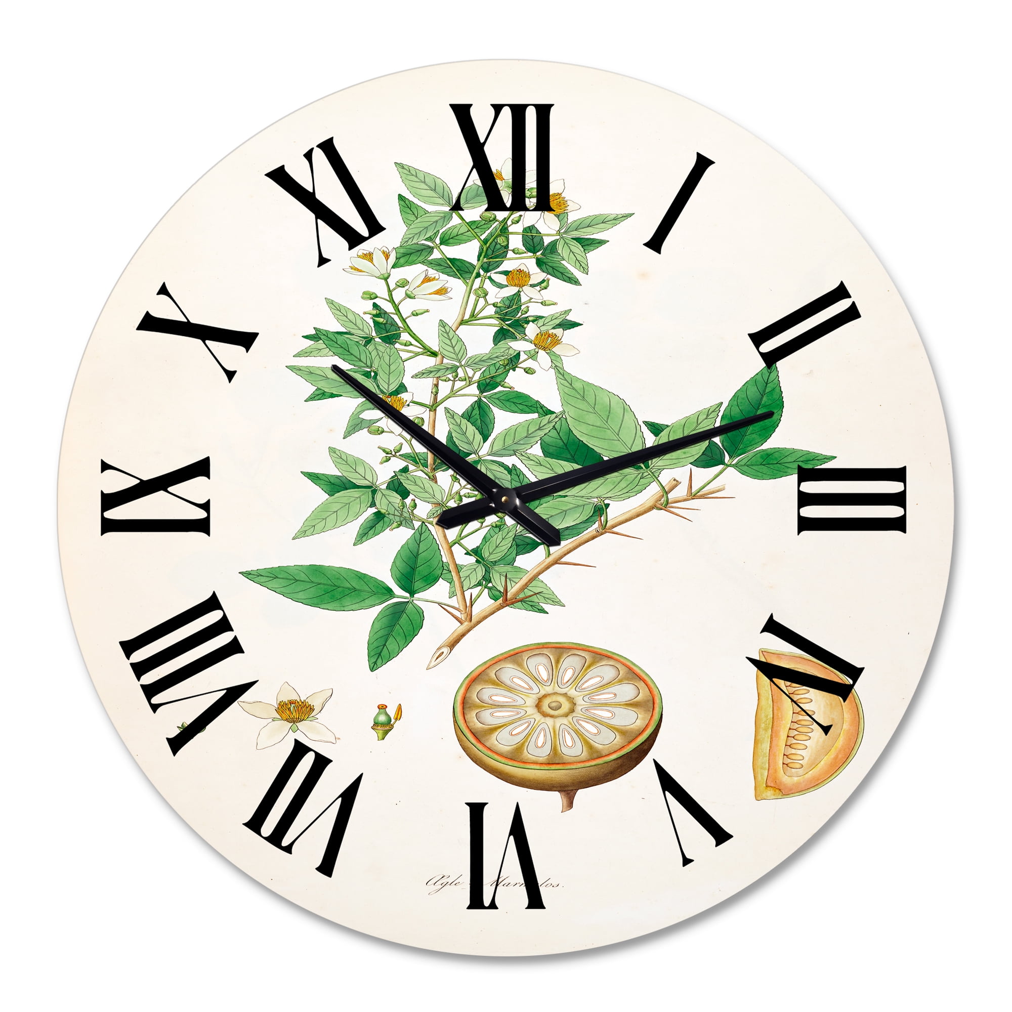 Designart 1 in Quartz Farmhouse Wall Clock