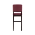 thumbnail image 5 of Linon Monaco Full Back Wood Bar Stool, 30" Seat Height, Espresso Finish with Dark Red Fabric, 5 of 10