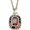 Personalized Planet 18kt Gold-Plated with Cushion-Cut Stone Class Pendant