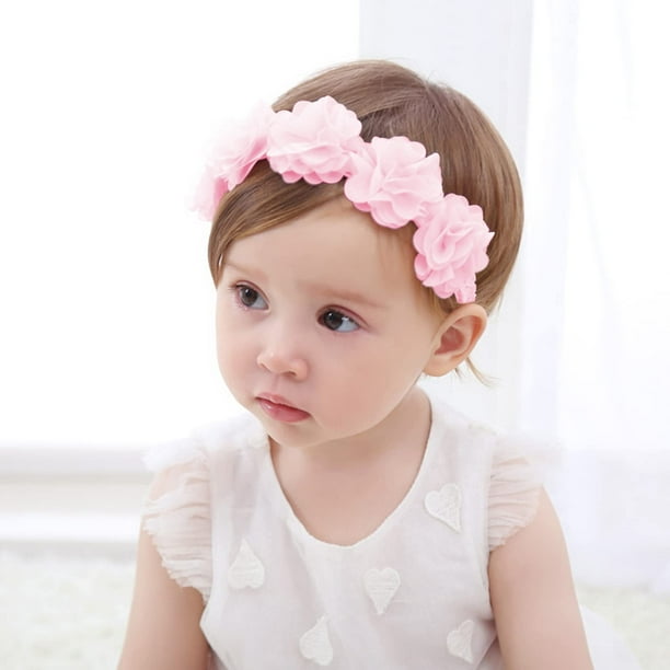 Diadema para ninas recien nacidas accesorios para el cabello para bebes diademas de corona de flores para bebes banda elastica para el cabello para ninos pequenos oso de fresa Hogar Walmart
