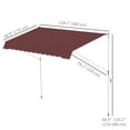 thumbnail image 3 of Outsunny 10x5ft Manual Retractable Awning, Patio Sun Shade Canopy Shelter, 3 of 10