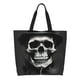 thumbnail image 1 of Balery Black White Hat Skull Bolsa Tote Estilo Estético con Cremalleras, Bolsa de Hombro, Bolsa de Compras Grande y Plegable, 1 of 8