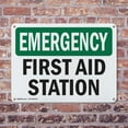 thumbnail image 4 of (2 Pack) First Aid Station OSHA Emergency Sign 24 Inch X 18 Inch Plastic Sign, Weather Resistant, UV Protected for Workplace, Business, and Construction Site, Made in the USA, 4 of 8