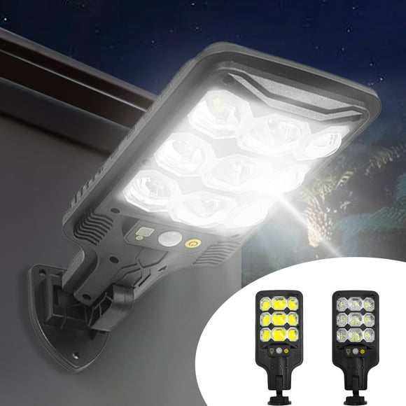 Xihbxyly Lámpara Solar de Jardín, Lámpara de Pared Impermeable para Exteriores, Sensor de Movimiento, Iluminación Led Blanca, Ahorro de Energía con Energía Solar, Control Remoto Fácil, Instalación Aj