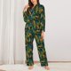 thumbnail image 2 of Fotbe Jungle Leopard Yellow Conjunto de Pijama de Manga Larga para Mujer con Estampado, Ropa de Dormir de 2 Piezas, Conjunto de Casa Suave y Cómodo con Bolsillos-Large, 2 of 7
