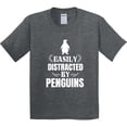 thumbnail image 3 of Inktastic Easily Distracted by Penguins Youth T-Shirt, 3 of 5