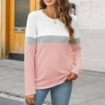 thumbnail image 7 of Long Sleeve Shirts For Women Color Block Tunic Tops Casual Shirts Round Neck Pullover Womens Long Sleeve Tops, 7 of 7