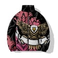 thumbnail image 3 of Abrigos de invierno para hombre, ropa informal de algodón para hombre, ropa holgada de algodón, abrigo para hombre, chaqueta con estampado de águila y bandera estadounidense, 3 of 5