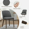 thumbnail image 4 of AFO Modern Dining Chairs Set of 2, Fabric Side Dining Room Chairs with Wood Legs for Kitchen Dining Room Restaurant , Light Grey, 4 of 8