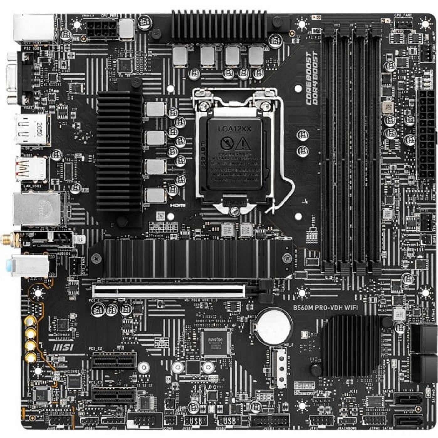 MSI B560M PRO-VDH WIFI Desktop Motherboard, Intel B560 Chipset
