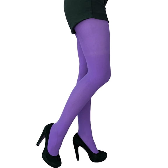 Violet Purple Opaque Tights For Women