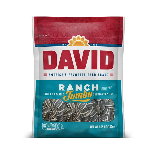 David Seeds Jumbo Sunflower Ranch Flavor, 5.25-Ounce Bag (Pack of 12 ...