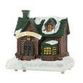 thumbnail image 5 of 1/4Pcs LED Christmas Village Houses Battery Powered Winter Resin Gingerbread House Figurine Light Up Tabletop Xmas Town House, 5 of 8