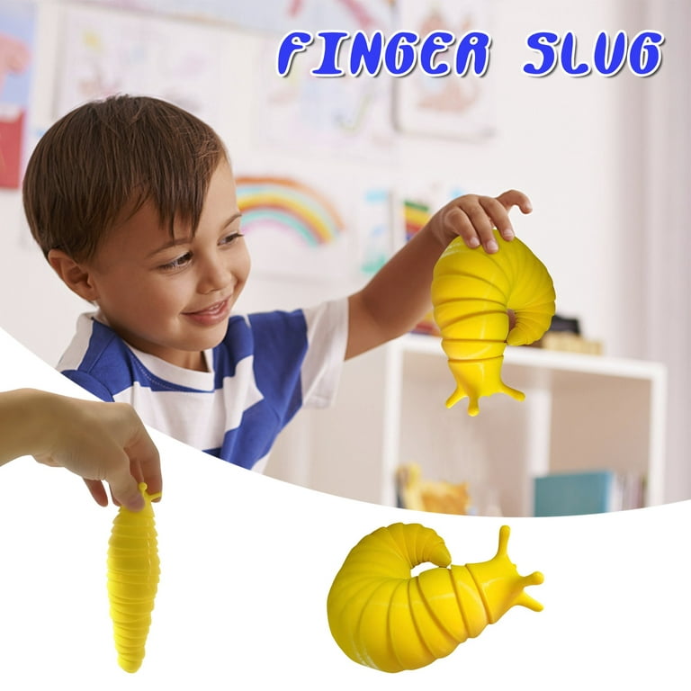Fidget Slug, Articulated Caterpillar Fidget Toy Makes Relaxing Sound,  Relastic Worm Snail Toy, Sensory Finger Slug, Stress Relieved Fidget Gifts