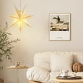 thumbnail image 5 of Pantalla de papel compacta Cubierta de luz decorativa en forma de estrella Cubierta de luz hueca de 45 cm Rejilla de ventana Cubierta de luz para dormitorio en casa (blanco), 5 of 5