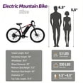 thumbnail image 4 of SNNAFFOB 26" Electric Bike for Adults, 500W Peak Motor, 30 Miles Range, 19mph, 36V 12A Battery, UL 2849, Class 2, 4 of 9