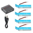 thumbnail image 2 of RC Plane Lithium Ion Battery, RC Helicopter Battery Kit High Capacity Blue Lightweight Long Battery Life 58.5mm Length  for Repair, 2 of 7