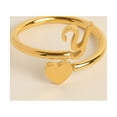 thumbnail image 2 of To My Granddaughter Initial Heart Ring Fashion Jewelry for Her Elegant Letter Pendant, 2 of 9