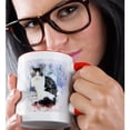 thumbnail image 2 of 3dRose, Cat Pet Animal Kitty Love Watercolor Illustration, 11oz Two-Tone Red Mug, 2 of 7
