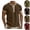 Brown, variant on DJDLJWCJ Men Shirts Casual T Shirt for Men Linen Sotf Button Short Sleeve Shirt Men Summer Lightweight Classic Tee, Black L