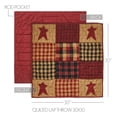 thumbnail image 2 of VHC Brands Connell Quilted Lap Throw 30Wx30L, Bedroom and Living Room Decor, Blanket, Cotton, Connell Collection, Square 30x30, Burgundy, 2 of 5