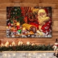 thumbnail image 3 of wall26 Canvas Print Wall Art Christmas Tree Lights Santa Claus Celebrations &amp; Holidays Decorative Illustrations Modern Art Scenic Colorful Multicolor Warm for Living Room, Bedroom, Office - 24&qu, 3 of 5