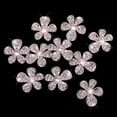 thumbnail image 1 of 10 Unidades Botones de Cristal en Forma de Flores Hecho de Aleación de Color Plata Accesorios para Decoración Baoblaze Botones de Rhinestone, 1 of 7