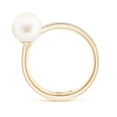 thumbnail image 2 of ANGARA Freshwater Cultured Pearl Spiral Wrap Ring in 14K Yellow Gold for Women | June Birthstone, Birthday, Anniversary, Jewelry Gift for Women | Pearl Ring, 2 of 9
