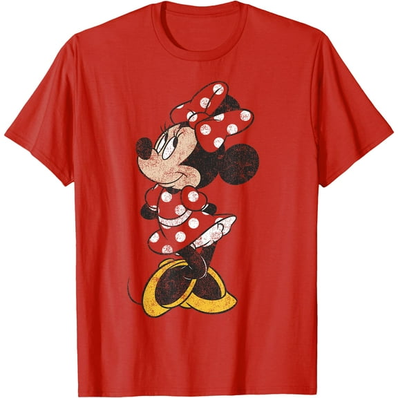 Minnie Mouse Simple Distressed DTG Print Unisex T-Shirt