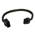 thumbnail image 1 of 12" 8-Pin PCI-Express PCI-E Video Card Power Male to Female Extension Cable with Black Sleeve, 1 of 2