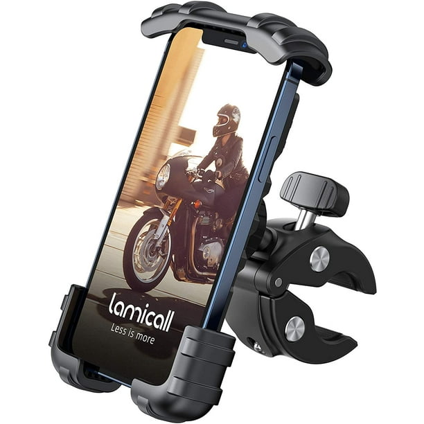 Support de téléphone de vélo, support de téléphone de moto - pince de  téléphone pour guidon Lamicall, clip de téléphone de scooter pour iPhone 12  Pro Max, 