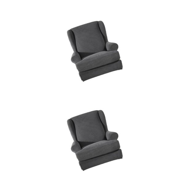 Ounissouiy Wing Back Arm Chair Cover 2-Piece Sofa Slipcover Wingback Type2 NO2