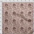 thumbnail image 4 of oneOone Cotton Poplin Twill Brown Fabric Jacobean Floral Diy Clothing Quilting Fabric Print Fabric By Yard 56 Inch Wide, 4 of 4