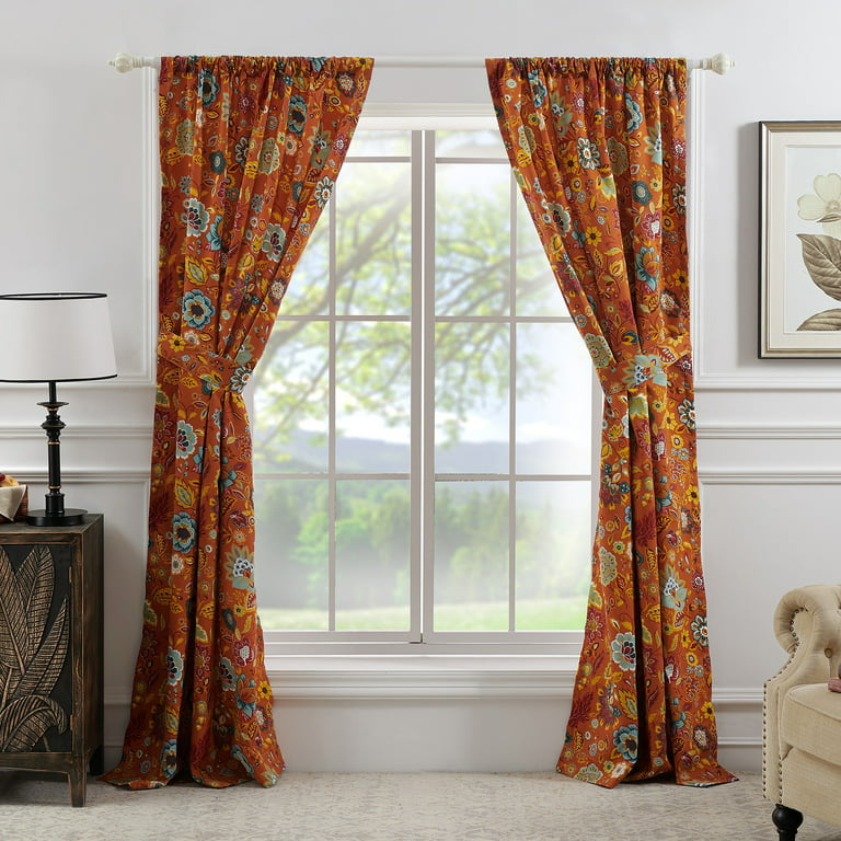 Dining Room Updates - Floral Curtains & Bokhara Rug  Dining room curtains,  Curtains living room, Floral curtains