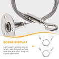 thumbnail image 2 of KAKOWELY Wire Rope Hangers 2 Pcs Wire Rope Hangers Picture Hook Hangers Sign Chandelier Hanging Hooks42.52"X1.57"X1.38", 2 of 5