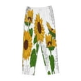 thumbnail image 4 of Haiem Plump Sunflower And Sketch Women's Pajama Pants Ultra Lightweight Pjs Bottoms Sleepwear Bottom Pants With Pocket Drawstring-Large, 4 of 9