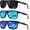 (3 Pack) Black/Ice Blue/Dark Blue, variant on Polarized Sunglasses for Men and Women,Mens Classic Square Sun Glasses with UV Protection for Driving Fishing Golf(3 Pairs)