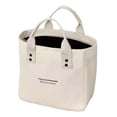 thumbnail image 4 of Milaget Sac Fourre-Tout en Toile pour Femmes Portable Polyvalent Simple et à la Mode Sac à Main Blanc, 4 of 9