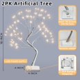 thumbnail image 2 of Árbol Bonsái con Luces de Hadas PEIDUO, Paquete de 2, 46 cm, 108 LEDs, 9 Modos, 2 of 7