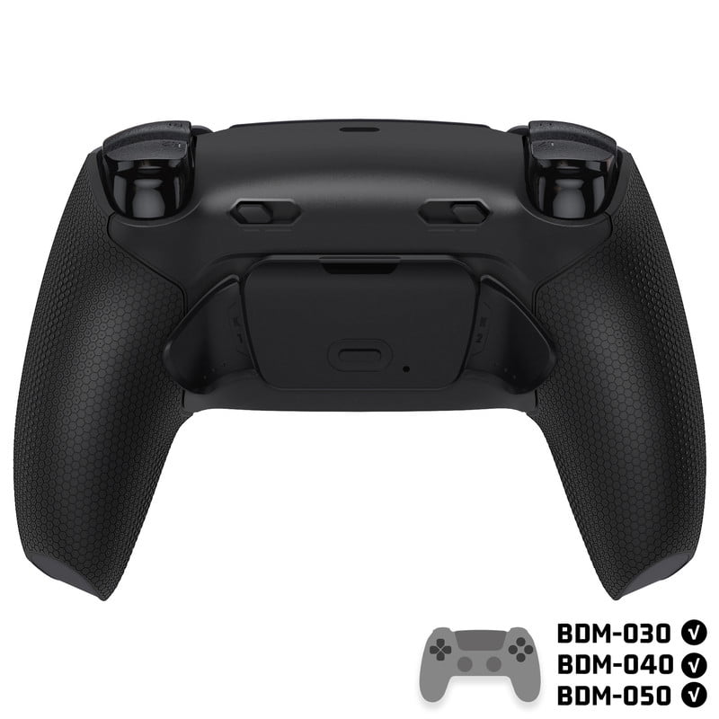 eXtremeRate RISE Plus MAX Back Paddles Kit with Clicky Trigger Stops & Rubberized Grip for PS5 Controller BDM-030 040 050, Remappable Back Buttons Kit for PS5 Controller - Black - NO Controller