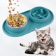 thumbnail image 4 of Comedero antiderrames con alfombrilla de silicona antideslizante y comedero lento extraíble con cuenco de acero inoxidable para agua y comida para gatos, 4 of 4
