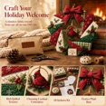 thumbnail image 6 of Fabric Poke Wreath DIY Kit, Christmas Wreath DIY Kit for Adults, Door Hanging Holiday Craft Decor with Bow, 6 of 6