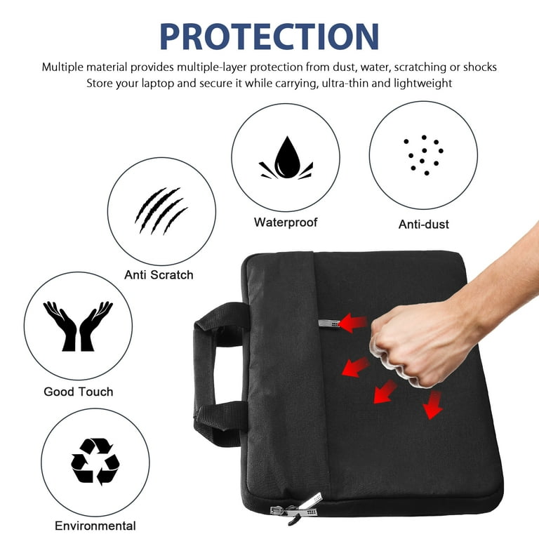 EEEkit 15.6 inch Laptop Shoulder Bag Laptop Sleeve Case, Multi-functional  Notebook Sleeve Carrying Case with Strap Fit for MacBook Air Pro Lenovo  Acer Asus Dell Lenovo HP Samsung - Walmart.com